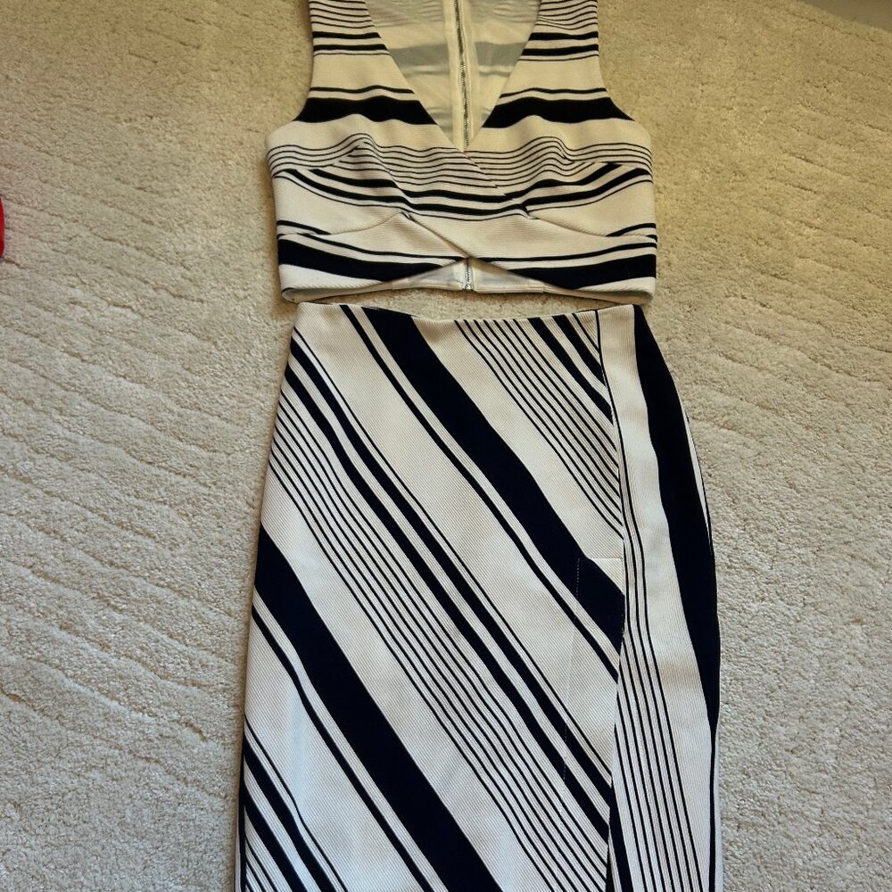 Lush Midi Skirt Crop Top Set